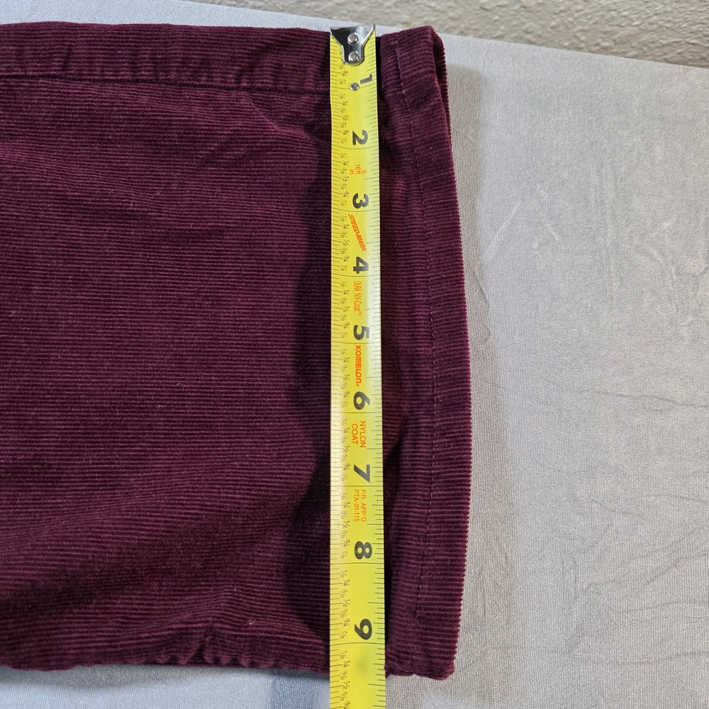 Lands‎ End Fit 2 Burgundy Corduroy Pants Womens Size 12 Straight Leg Stretch - Picture 7 of 9